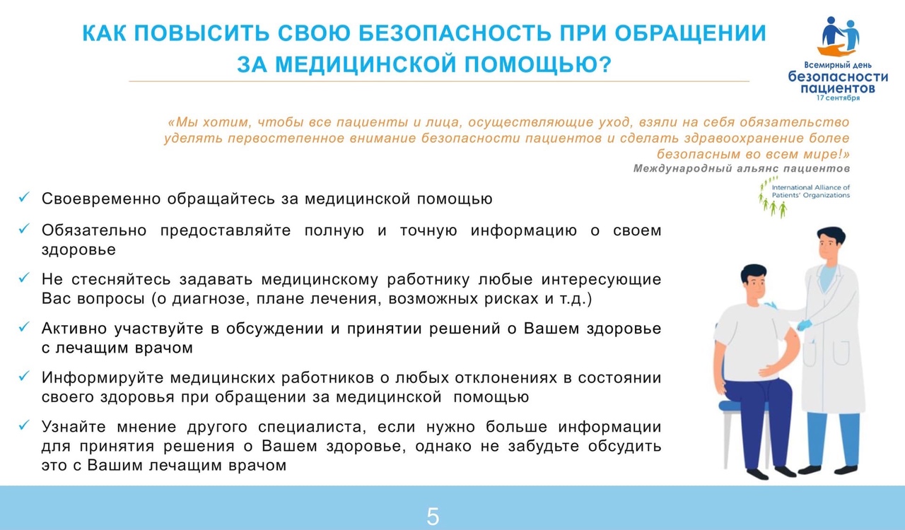 День, когда о безопасности стоит задуматься и пациенту и врачу